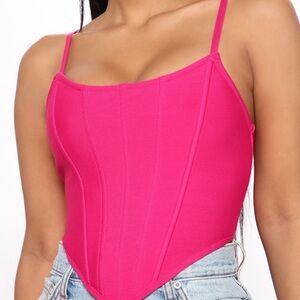 Bandage Corset Magenta - Fashion Nova